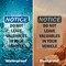 Signmission Do Not Leave Valuables In Your Vehicle, 7 in W x Rectangle, Vinyl Decal OS-2PACK-NS-D-710-V-11300 - alternate 5